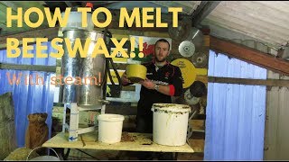 How To Melt Beeswax Using Steam! Get it ready to sell.