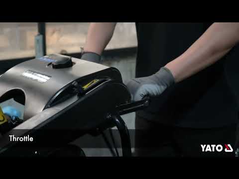 Трамбівка бензинова YATO. удар F= 10 кН, 650 уд/хв, стопа- 34,5х 28,5 см,стрибок- 6,5см