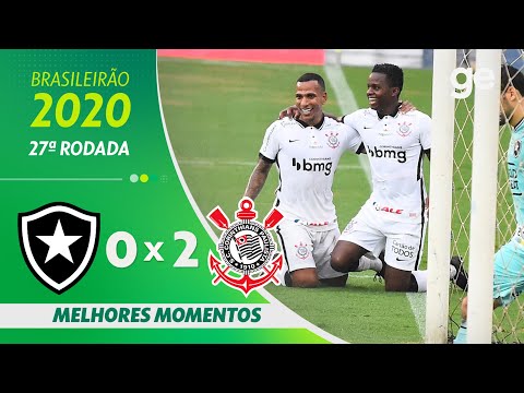 BOTAFOGO 0 X 2 CORINTHIANS | MELHORES MOMENTOS | 27ª RODADA BRASILEIRÃO 2020 | ge.globo