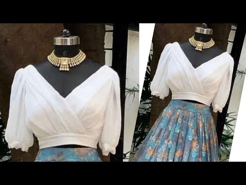 ऐसे बनाए Crop Top डिजाइन सब देखते रह जाएं/ Model Blouse Cutting And Stitching/ Latest Blouse Design