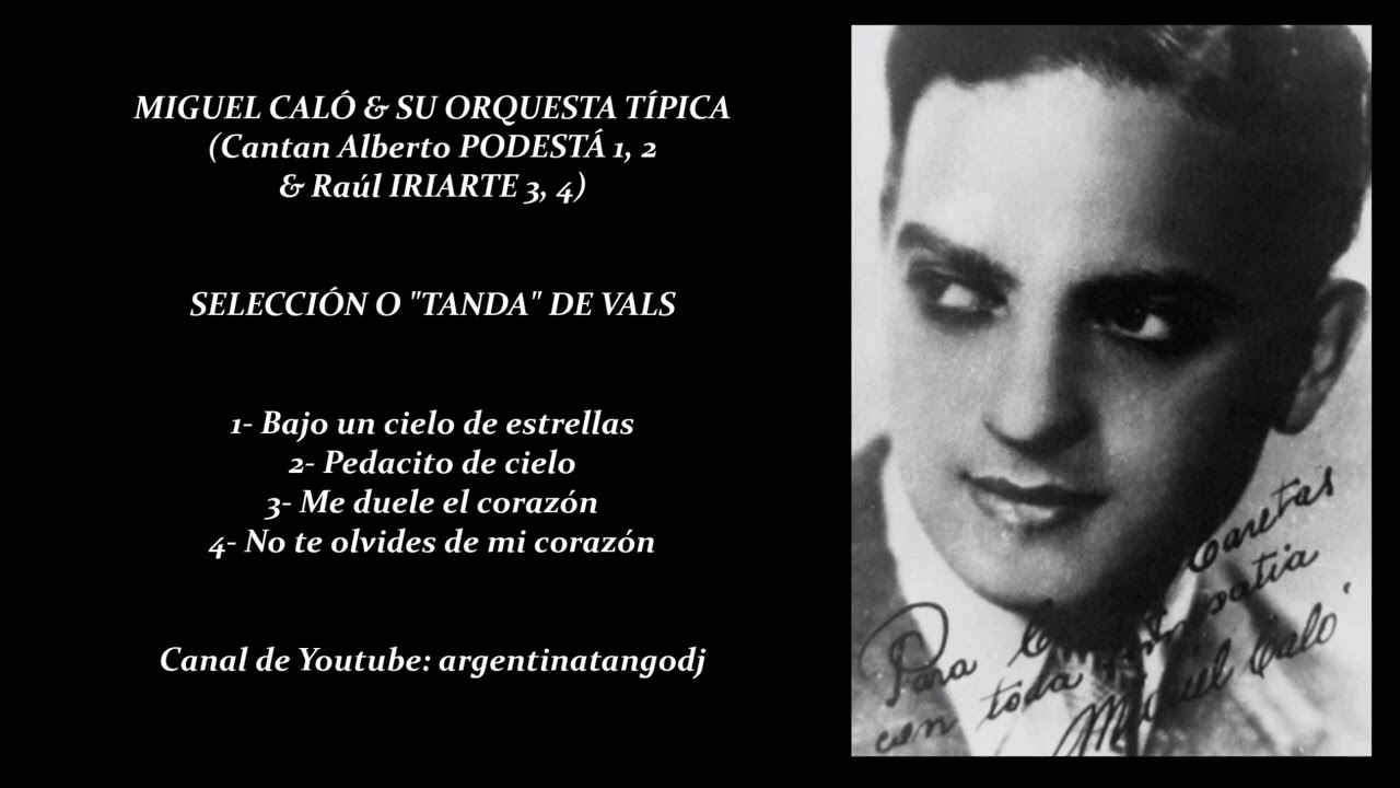 MIGUEL CALÓ & SU ORQUESTA: SELECCIÓN O "TANDA" DE VALS (CANTAN ALBERTO PODESTÁ & RAÚL IRIARTE)