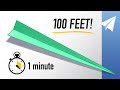 How To Make An EASY Paper Airplane In 1 Minute 60 Seconds  Flies REALLY Far