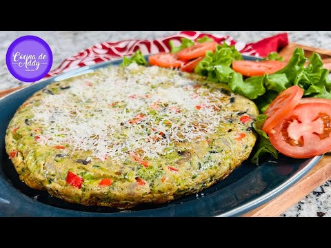 Comida SANA con poco DINERO. TORTILLA DE VERDURAS Y AVENA. Control de azúcar, baja Colesterol. Adydy