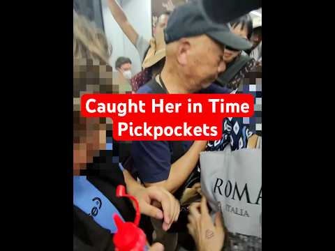 ‼️Saved an old Asian man’s wallet just in time #Pickpockets #Rome #Metro #Italy #safety #Termini