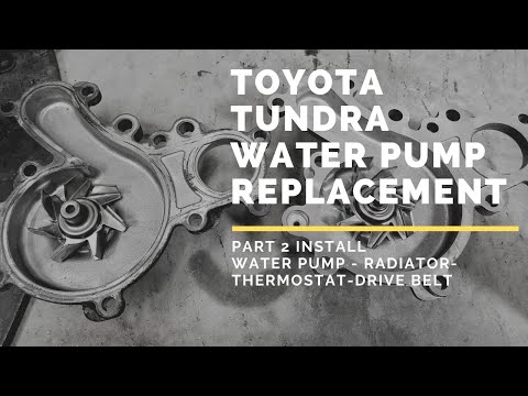 How To Install Toyota Tundra Water Pump, Thermostat, Drive Belt and Radiator - Part 2