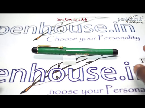 Bril Model: 13667 27A Dark green color body with golden clip cap type Fine Tip fountain pen