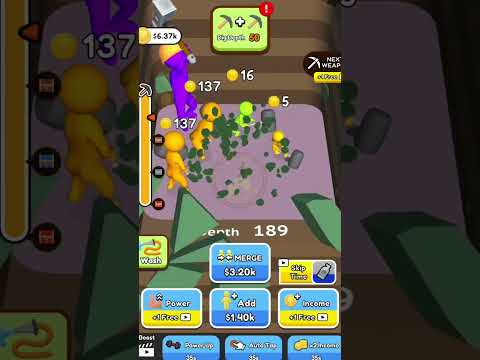 Gameplay Stickman Dig Deep Idle #shorts #part14 (iOS, Android) - YouTube
