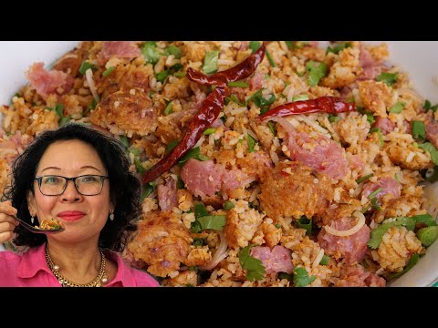 Lao Crispy Rice Salad: Nem Thadeua. A magical dish to taste absolutely!