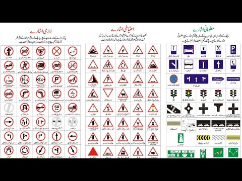 Traffic Signs Urdu Learning Road Map | Online Driving License Test Esing Urdu |Adeel Bhatti Driving