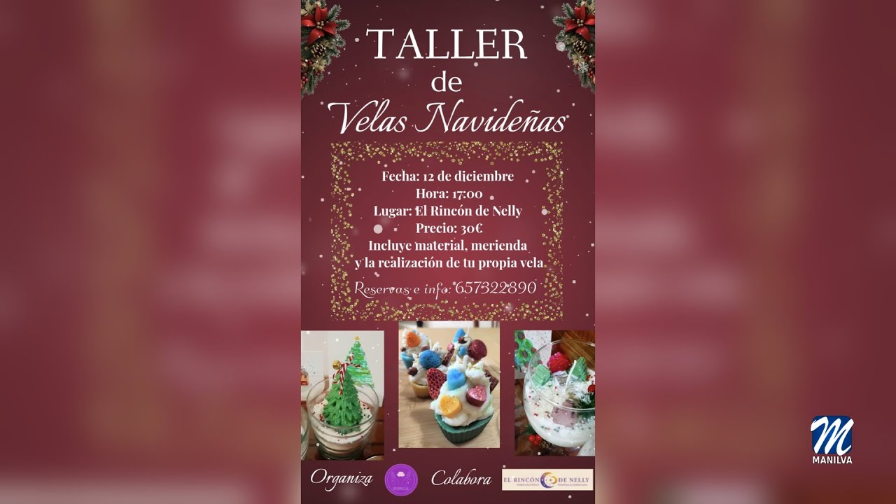 Taller de velas navideñas el 12 de diciembre