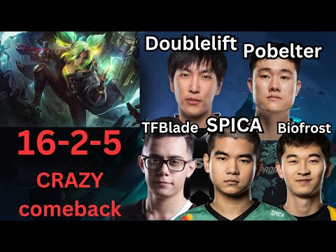 Dropping 16 KILLS vs doublelift, tfblade, spica, pobelter, biofrost
