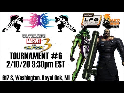 LFG Royal Oak: UMVC3 Tournament #6 2/10/20 Hosted By: UG| Jako Man & Neutral Grounds