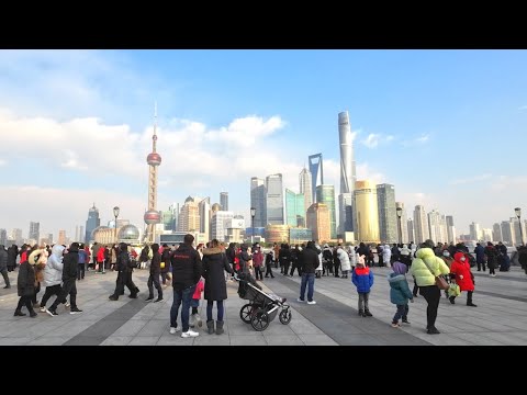 上海 4K ビデオ バーチャル ツアー、外潭街录の中國上海黄浦区外滩东方华尔街ビデオ虚拟导览