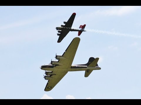 GIANT SCALE DUO RC BOEING B-17 FLYING FORTRESSES - 17ft SPAN - LMA EAST KIRKBY - 2017