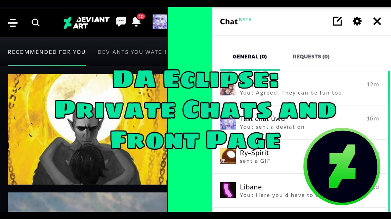 DeviantArt Eclipse Tour: Front Page and PMs!