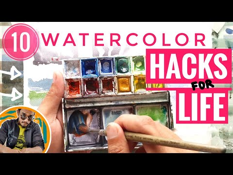 10 Watercolor HACKS for Life / BEST Watercolor Tips for Beginners