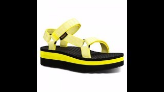 Unboxing Review Sandal TEVA Flatform Universal Candy Stripe Yellow 1008844