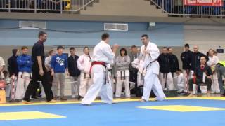 preview picture of video 'Kumite Seniorów -80kg Eliminacje do ME Karate Shinkyokushin 2015 Tarnów'