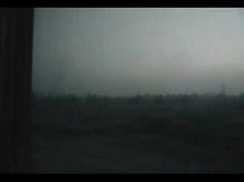 train trip foggy morning