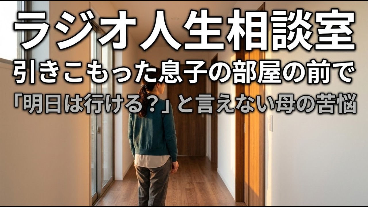 【人生相談】引きこもった息子の部屋の前で、立ち尽くす母。「明日は行ける？」と言えない苦しみと夫婦の断絶【電話相談・悩み相談】