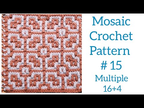 Overlay Mosaic Crochet Pattern #15 - Full Beginner Friendly Tutorial  Multiple of 16 + 4