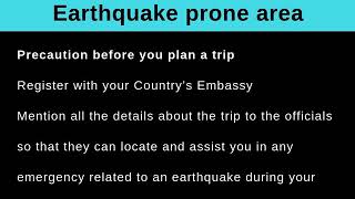 Safety Preparation when traveling to an earthquake-prone Region By - Thomas Salzano