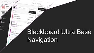 Blackboard Ultra Base Navigation Preview