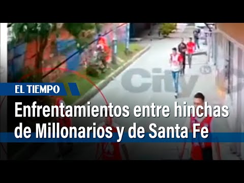Apparent clashes between Millonarios and Santa Fe fans | El Tiempo