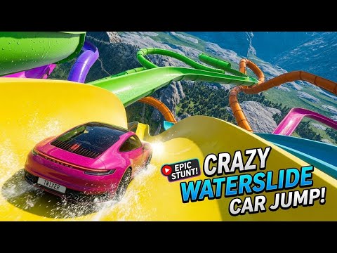 Long Giant Slide Game – Cars & Fire Truck Fun