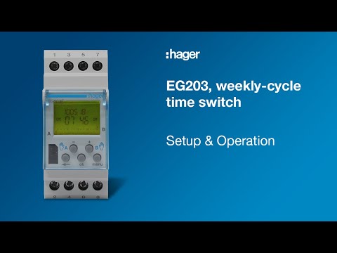 Tutorial: The EG203, weekly-cycle time switch