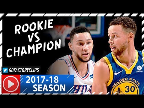 Stephen Curry vs Ben Simmons EPIC Duel Highlights (2017.11.18) Warriors vs Sixers - Rookie vs Champ!