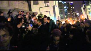 RIP PETE SEEGER Historic Pete&#39;s Mic Check @ #OWS Columbus Circle &quot;The River Flows&quot; 10/22/11