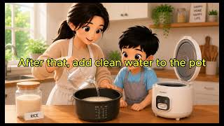 Dạy bé nấu cơm bằng tiếng anh