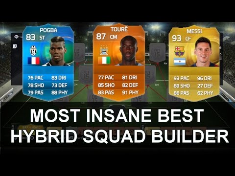 FIFA 15 | THE BEST HYBRID SQUAD BUILDER EVER! MOTM TOURE MESSI POGBA AT STRIKER