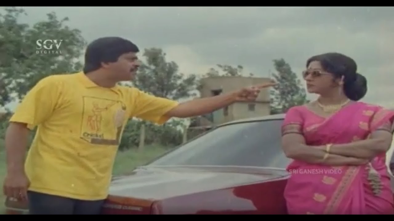 Shankar Nag Challenges Industry Owner B. Saroja Devi | Bhale Chatura Kannada Movie Scene