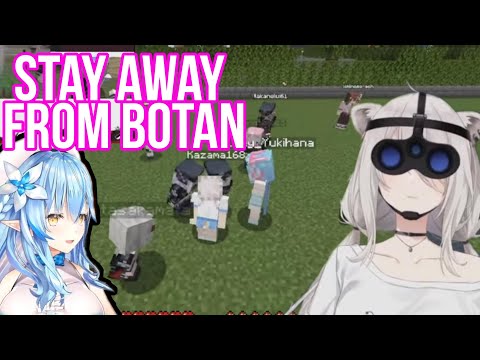 Lamy Mad At Everyone Getting To Close To Botan | Minecraft [Hololive/Eng Sub]