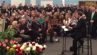 Phillip Phillips sings at Steven McDonald wake