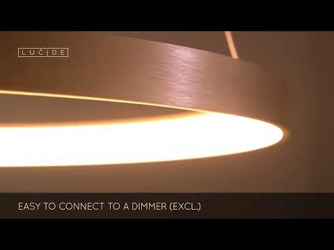 Lucide 46403/48/02 - LED Dimmable chandelier on a string VIDAL LED/48W/230V d. 58 cm gold