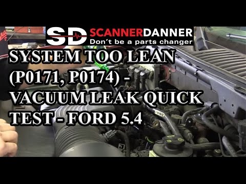 System Too Lean (P0171, P0174) - Vacuum Leak Quick Test - Ford 5.4