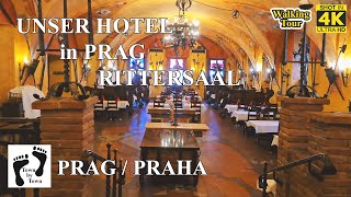 💥 Prag, Tschechien, Hotel Pythloun, Speisesaal, Rittersaal, City Walking 4k, 60f