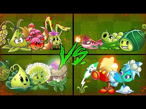 Random 4 Team Plants Bettles - Who Will Win ? - PvZ2 Plants vs Plants