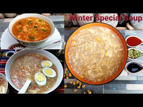 Winter Special Soup Recipes by Nidas Cuisine - 3 Types Of Yummy Soups Recipe