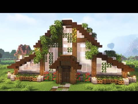 sillyblocks - {Minecraft} 🌿 How To Build An Aesthetic Cottagecore Greenhouse 🌼🌹 {Tutorial}