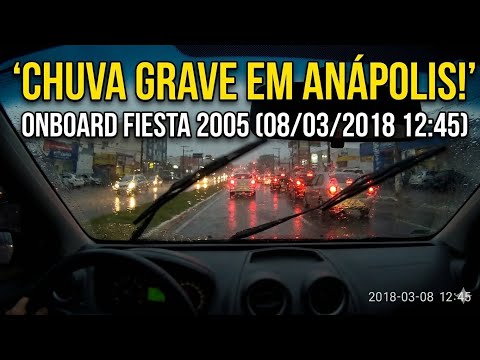 Dirigindo sob Chuva na Av. Universitária - Anápolis/GO (Arquivo Março 2018)