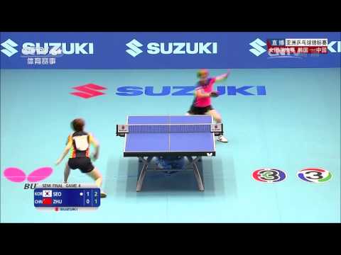 2015 Asian Championships WT-SF1: CHINA Vs KOREA [ZHU Yuling Vs SEO Hyowon]