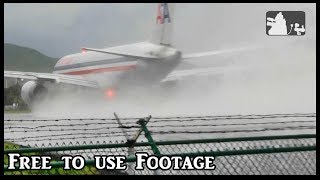 Spotting at a Rainy St Maarten (Free to use footage) part 1