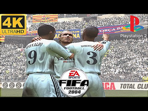 FIFA 2004 (Playstation 2): Real Madrid vs FC Barcelona (4K60FPS)