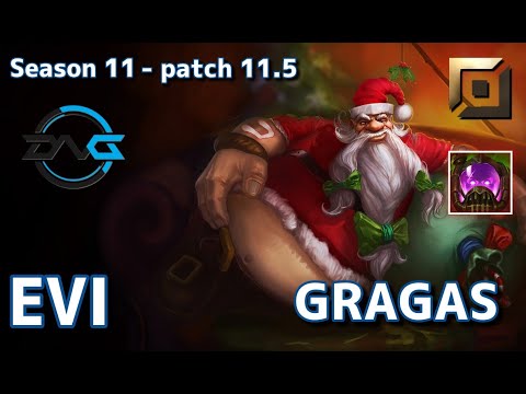 【韓国サーバー/C1】DFM Evi グラガス(Gragas) VS イレリア(Irelia) TOP - Patch11.5 KR Ranked【LoL】