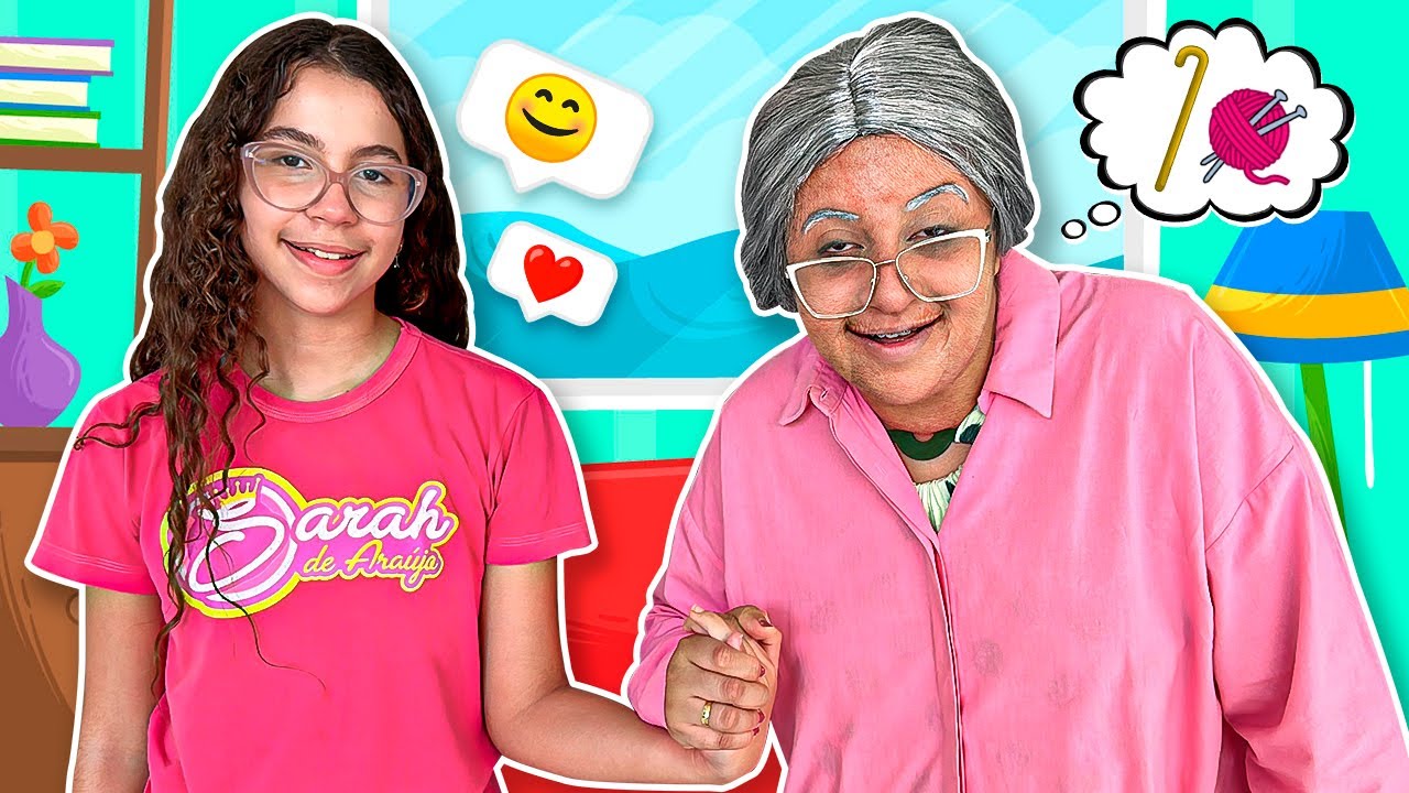 SARAH e ELOAH em uma HISTÓRIA ENGRAÇADA da VISITA DA VOVÓ | Funny Story for Kids