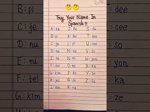 Try your name in Spanish!!!